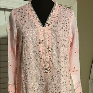 Beautiful M hand embroidery with gota work  3 piece